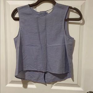 Club Monaco stripped button back top